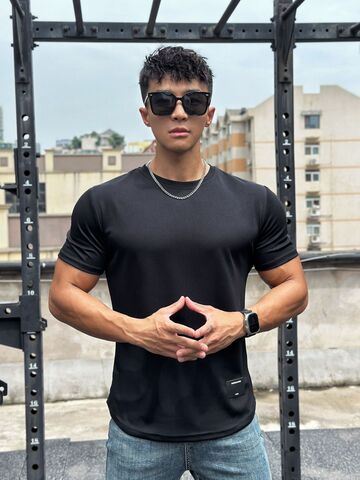 Camiseta Manga Curta Fitness Masculina FitPro®